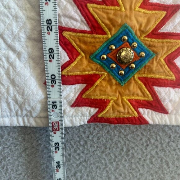 Alfredos‎ Wife Jacket Aztec Southwestern Embroidered Patchwork Boho Colorful - Picture 4 of 16